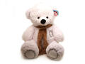SP21123/90 Медведь с заплатками, в шарфе, цвет белый (110 см)